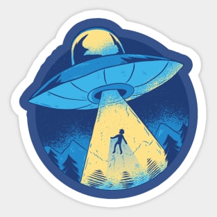 Alien Abduction Sticker